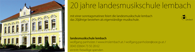 20 jahre landesmusikschule lembach