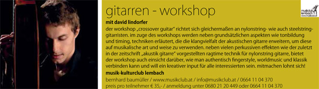 gitarren workshop mit david lindorfer