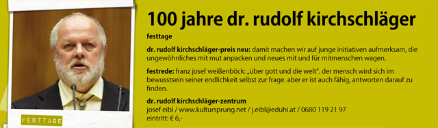 100 jahre dr. rudolf kirchschläger