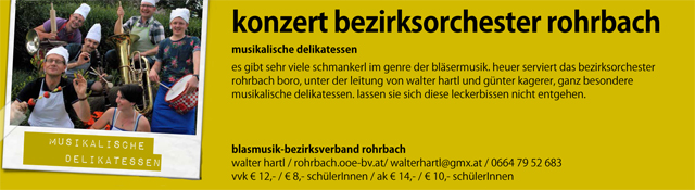 konzert bezirksorchester rohrbach